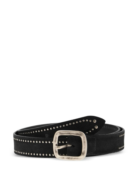  Alberto Luti Studded-leather Belt - Black 