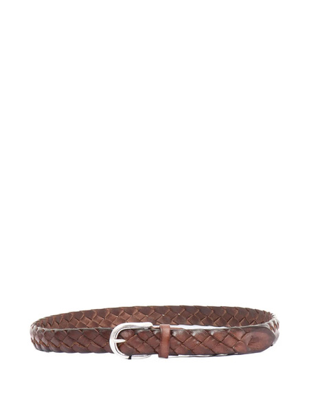  Alberto Luti Woven-leather Belt - Brown 