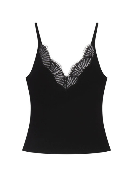 A.l.c. Alba Lace V-neck Top - Black 