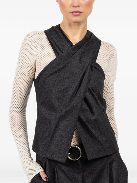  A.l.c. Crossover Sleeveless Top - Grey 