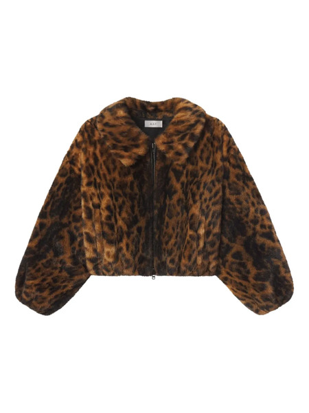  A.l.c. Esme Animal-print Cropped Jacket - Brown 