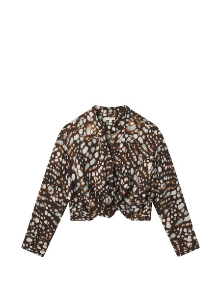  A.l.c. Long-sleeve V-neck Blouse - Brown 