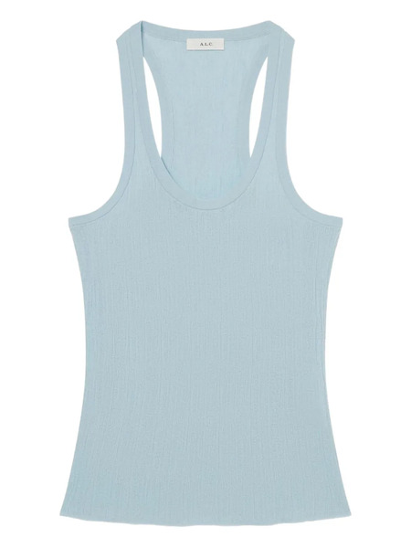  A.l.c. Racerback Ribbed Top - Blue 