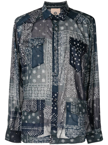  Alchemist Paisley Button-down Shirt - Blue 