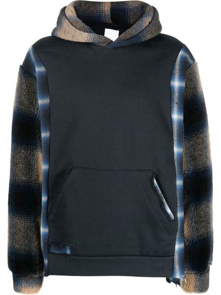  Alchemist Panelled Pullover Hoodie - Blue 