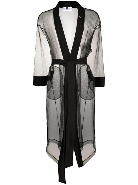  Alchemy Belted Sheer Mesh Jacket - Black 
