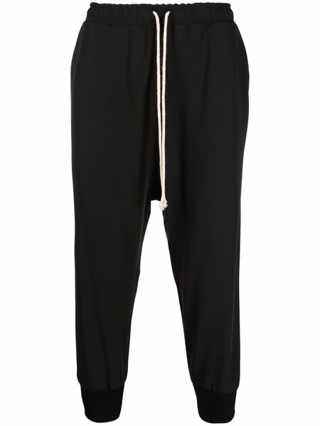  Alchemy Drawstring-waist Cropped Trousers - Black 