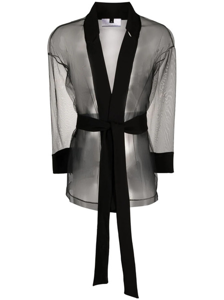  Alchemy Long-sleeve Sheer Mesh Jacket - Black 