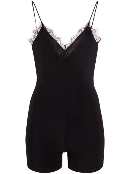  Alchemy X Lia Aram Lace-trim Romper - Black 
