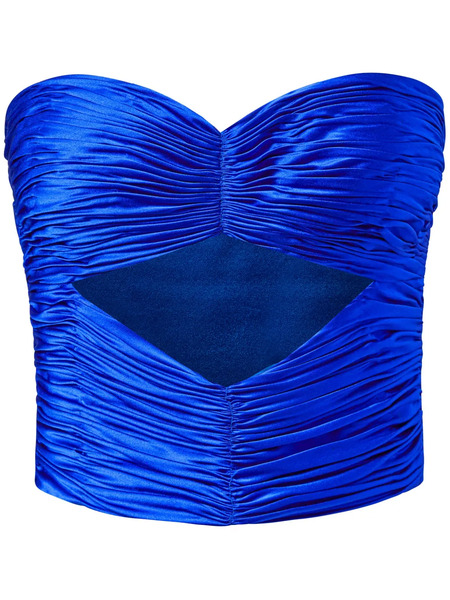  Alejandra Alonso Rojas Cut-out Bustier Top - Blue 