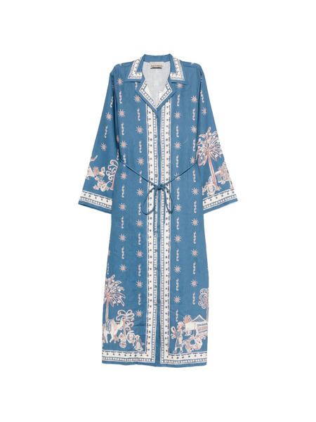 Alemais Acacia Patterned Tie Dress - Blue 