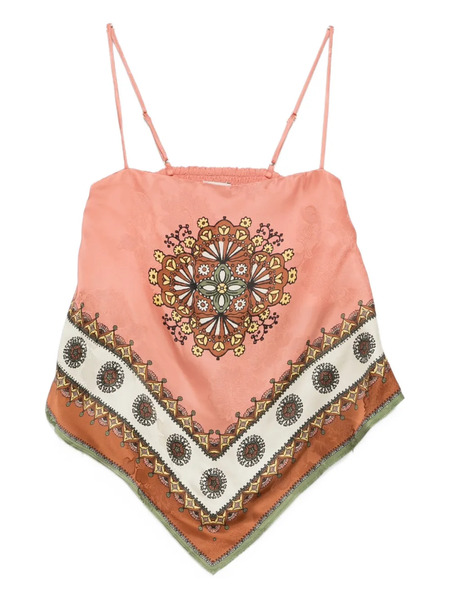  Alemais Contina Scarf Print Top - Pink 