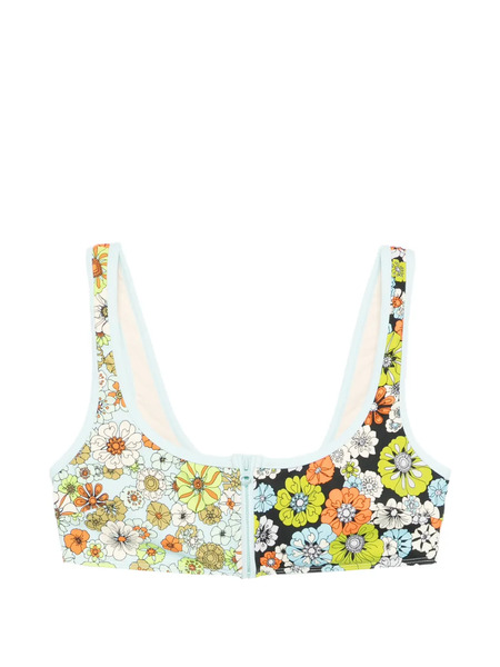 Alemais Floral-print Bikini Top - Blue 