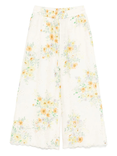  Alemais Floral-print Wide-leg Trousers - Neutrals 