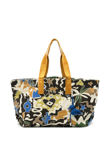  Alemais Maroc Printed Beach Bag - Black 