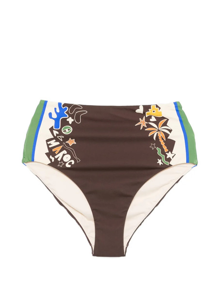  Alemais Maroc Printed Bikini Bottom - Brown 
