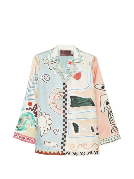 Alemais Michelle Graphic-print Shirt - Blue 