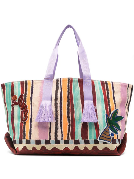  Alemais Michelle Striped Tote Bag - Neutrals 