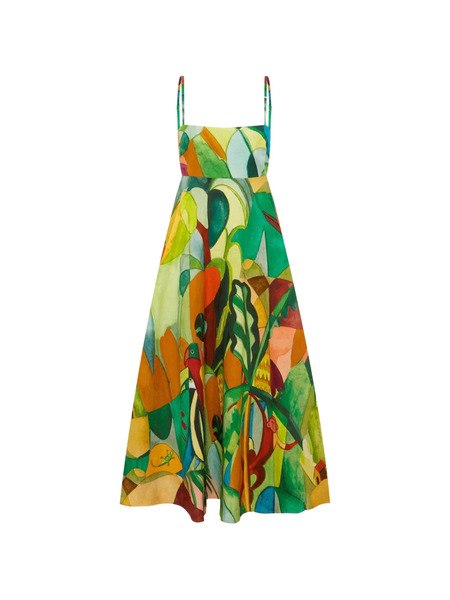  Alemais Mokshini Adjustable-strap Midi Dress - Green 