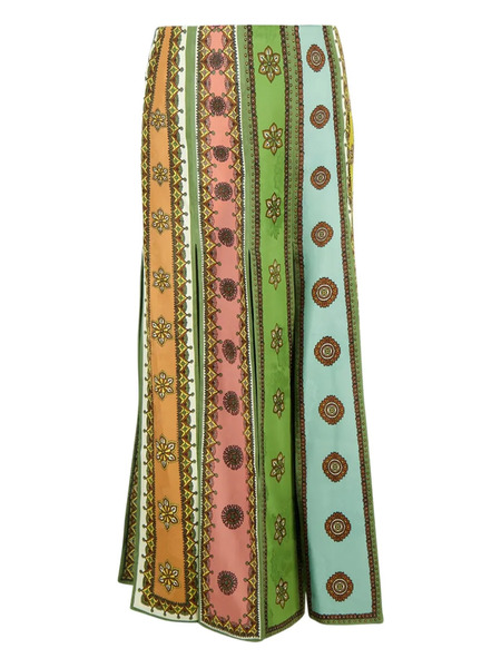  Alemais Side-slit Skirt - Green 