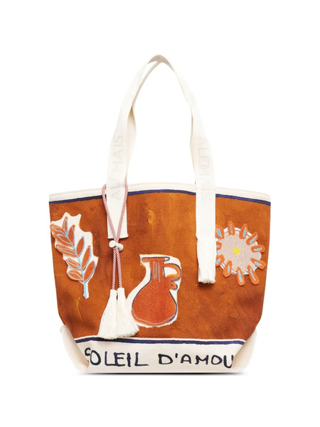  Alemais Soleil D'amour Patch Tote Bag - Brown 