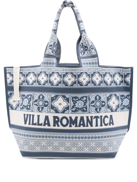  Alemais Villa Romantica Patterned Tote Bag - Blue 