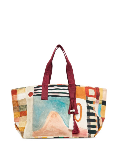  Alemais X Lrnce Large Michelle Printed Tote Bag - Neutrals 