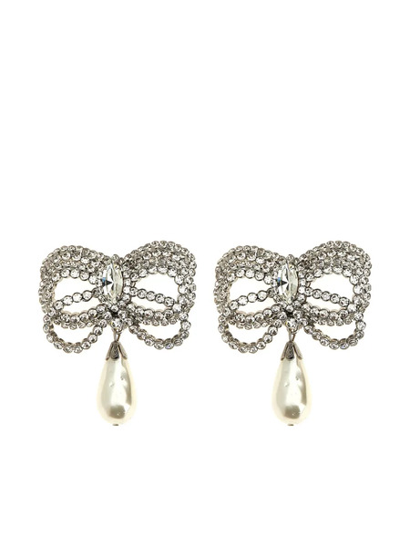  Alessandra Rich Bow Earrings - Silver 
