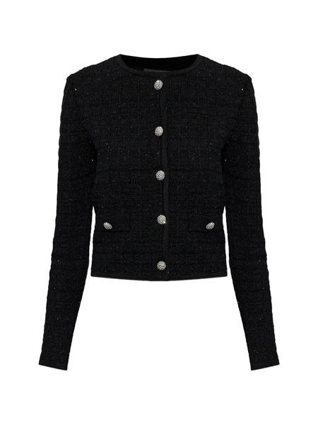  Alessandra Rich Buttoned Embellished Jacket - Black 