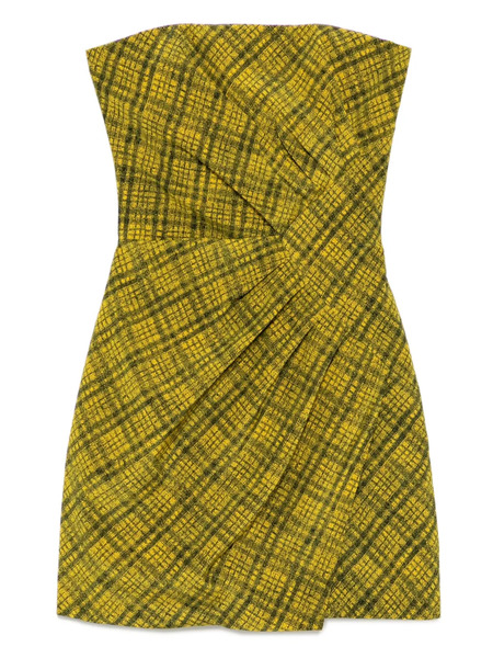  Alessandra Rich Check Dress - Yellow 