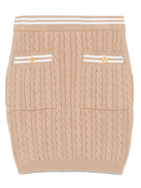  Alessandra Rich Cotton Mini Skirt - Brown 
