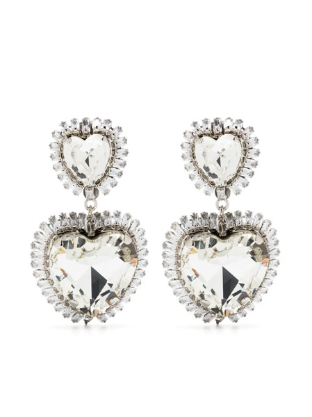  Alessandra Rich Crystal-embellished Earrings - Silver 