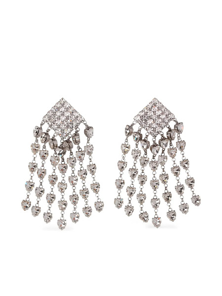  Alessandra Rich Crystal-embellished Earrings - Silver 