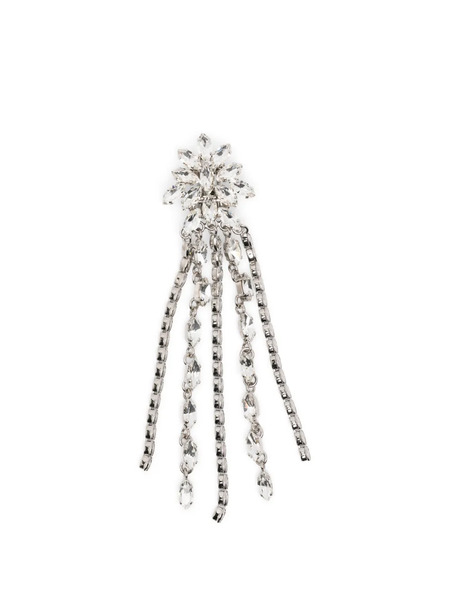  Alessandra Rich Floral Chain Earrings - Silver 