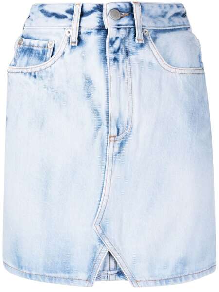  Alessandra Rich High-waisted Denim Skirt - Blue 