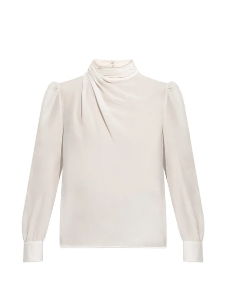  Alessandra Rich Puff Sleeve Blouse - White 