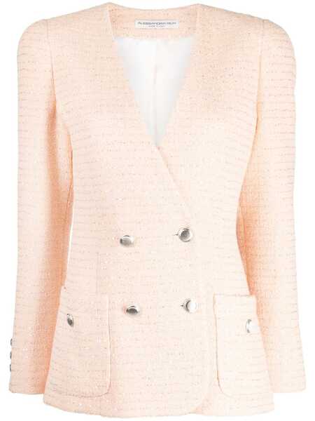  Alessandra Rich Sequin-embellished Tweed Blazer - Pink 