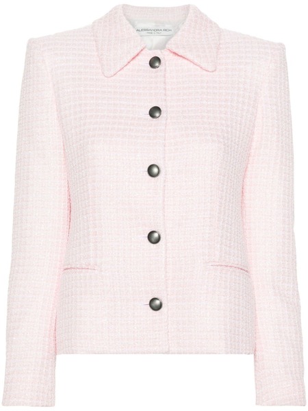  Alessandra Rich Sequin-embellished Tweed Blazer - Pink 