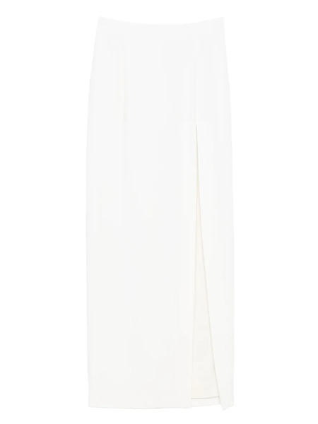  Alessandra Rich Split-front Midi Skirt - White 