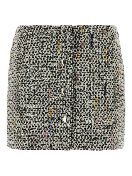  Alessandra Rich Tweed Sequinned Mini Skirt - Neutrals 