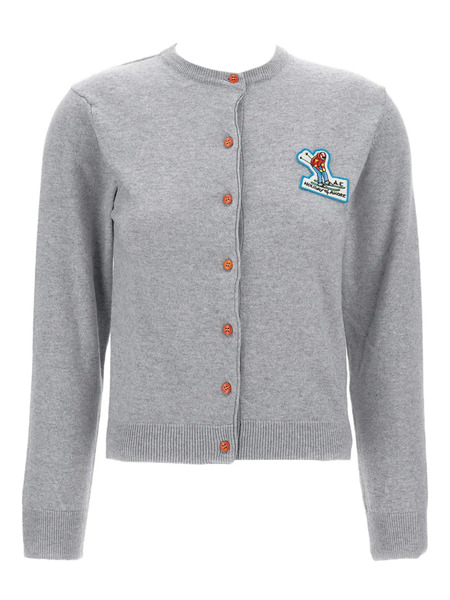  Alessandro Enriquez Logo-patch Cardigan - Grey 