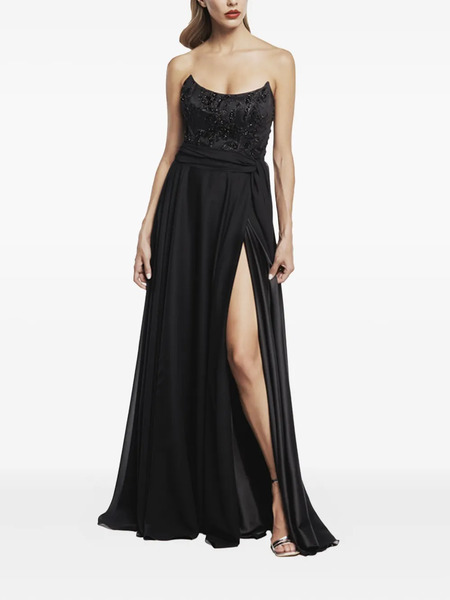  Alessandro Legora Embellished Side-split Dress - Black 