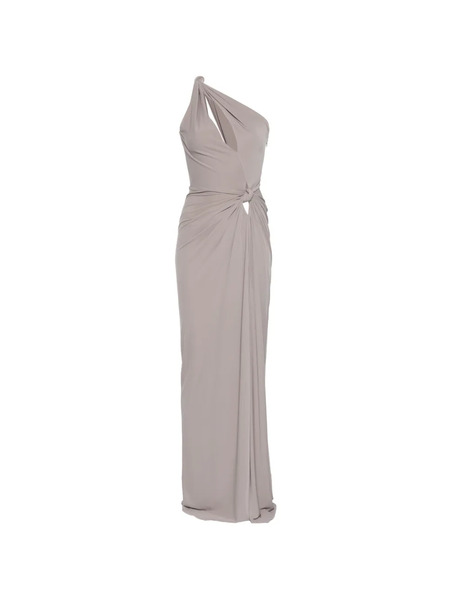  Alessandro Legora Gathered V-neck Maxi Dress - Grey 