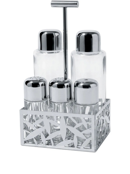  Alessi Cactus Condiment Set - Silver 