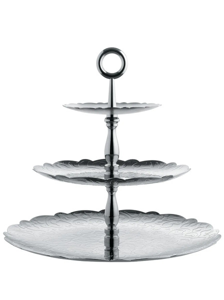  Alessi Dressed Three-dish Cake Stand - Silver 