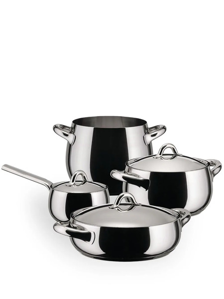  Alessi Mami Seven-piece Cookware Set - Silver 