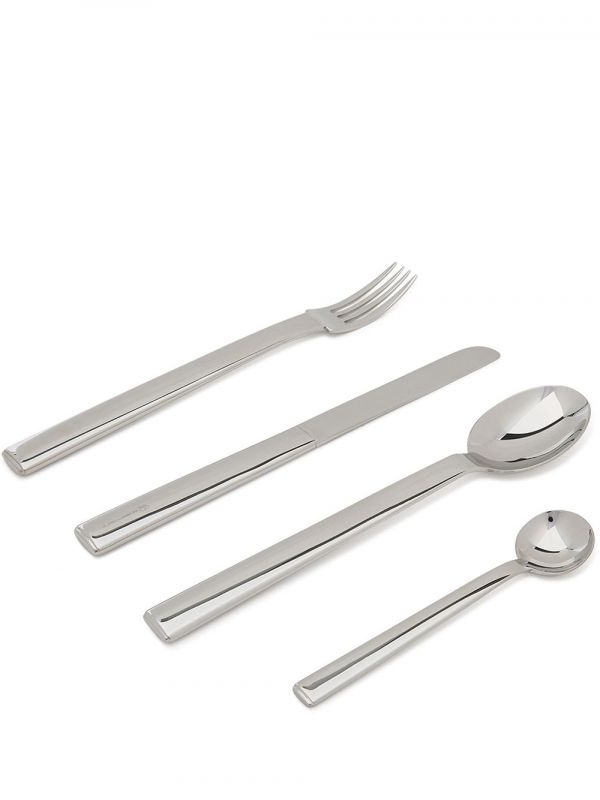  Alessi Rundes Modell 24-piece Cutlery Set - Silver 