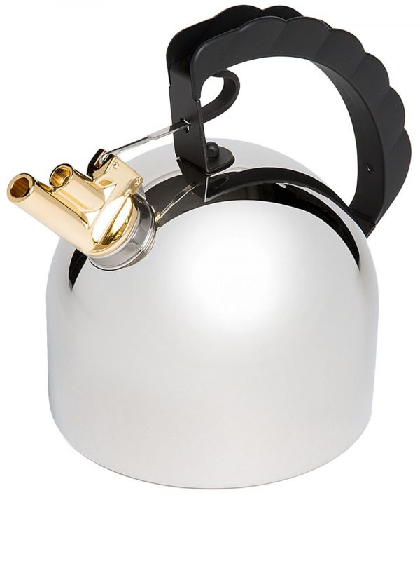  Alessi Water Kettle With Whistle - Silver 