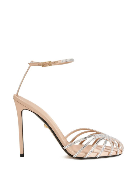  Alevì Crystal-embellished Strap Sandals - Neutrals 