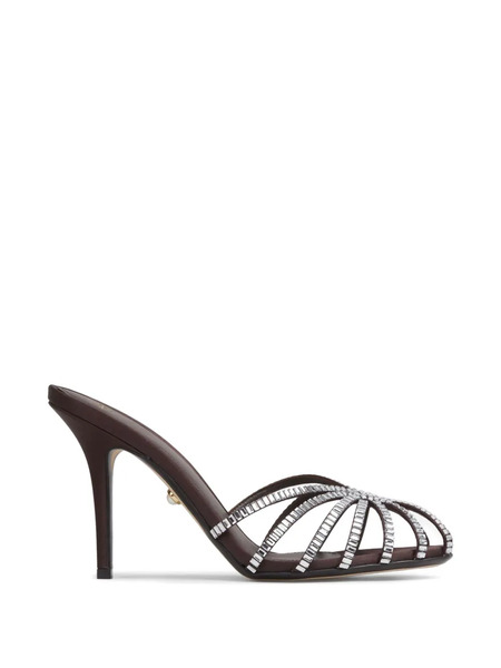  Alevì Emily Crystal-embellished Sandals - Brown 
